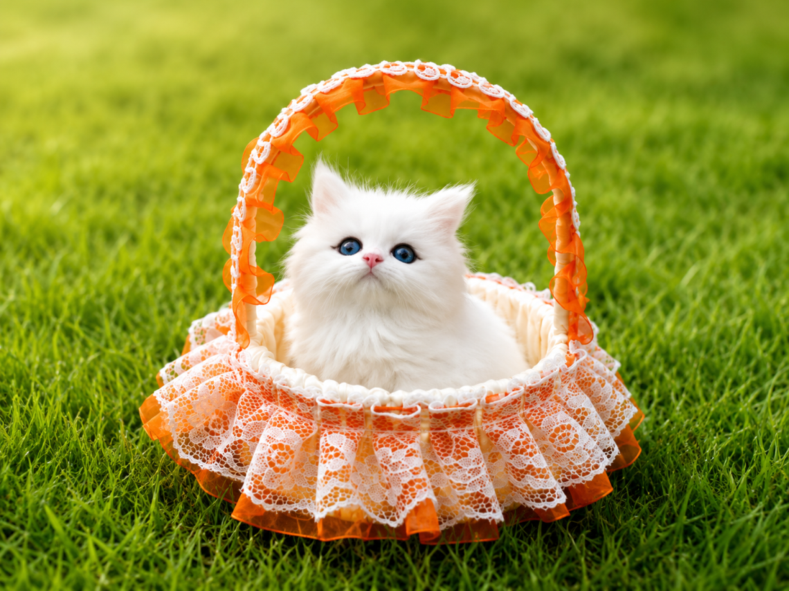 Kawaii Cat on Couch with Light & Sound